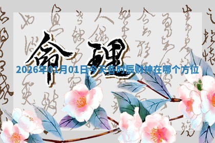 2026年01月01日今天各时辰财神在哪个方位